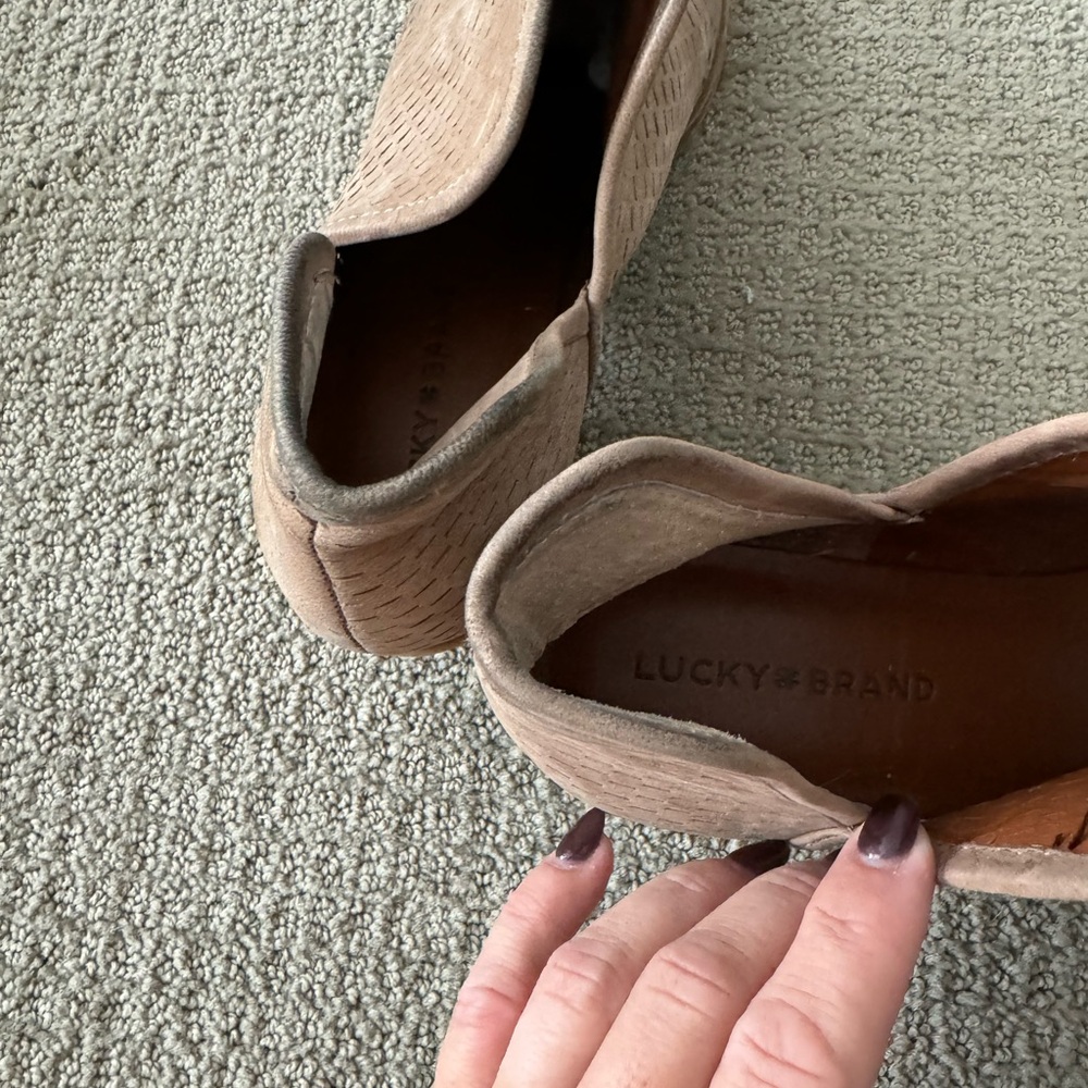 Lucky Brand Bashina Suede Booties Size 8.5 - Picture 4 of 6